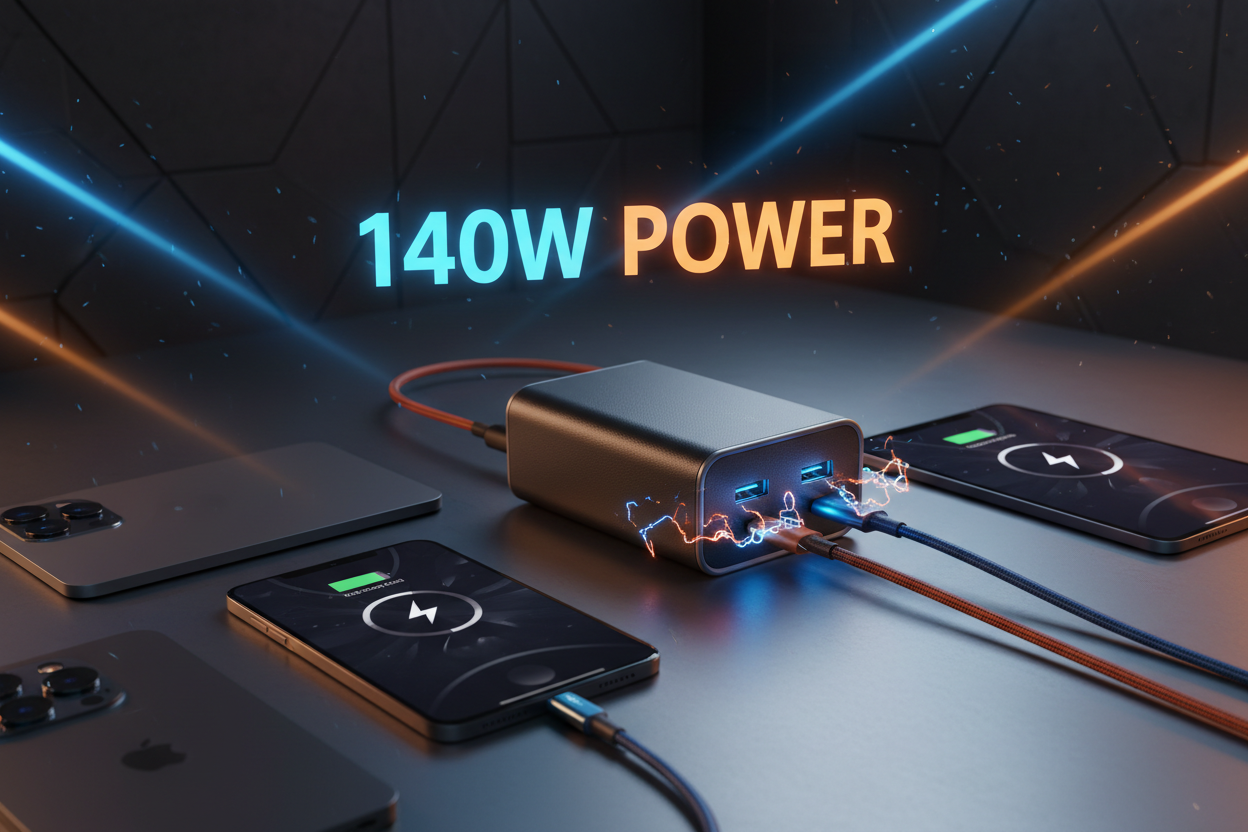 140W GaN Hero - Dark Cinematic