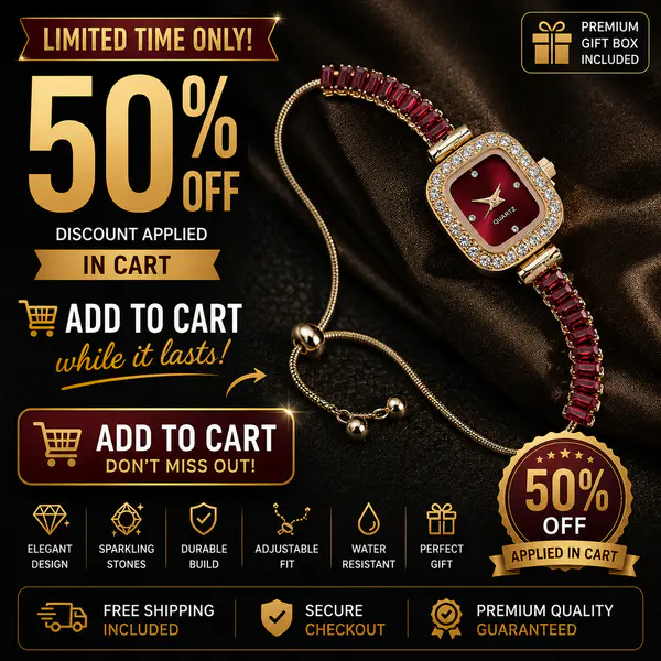 NOVIXA™ Women's Rhinestone Bracelet Watch Novixa Now Jewelry