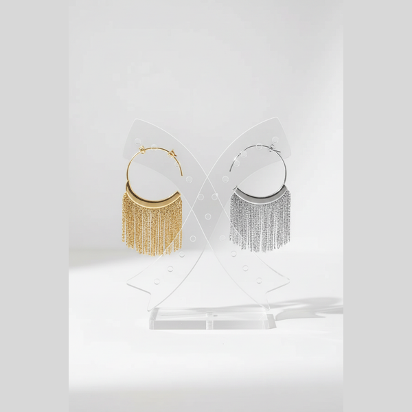 925 Sterling Silver Snake Tassel Drop Earrings