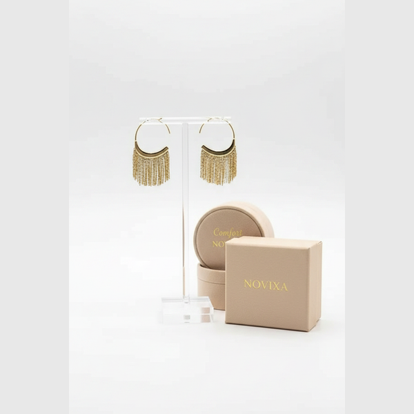 925 Sterling Silver Snake Tassel Drop Earrings