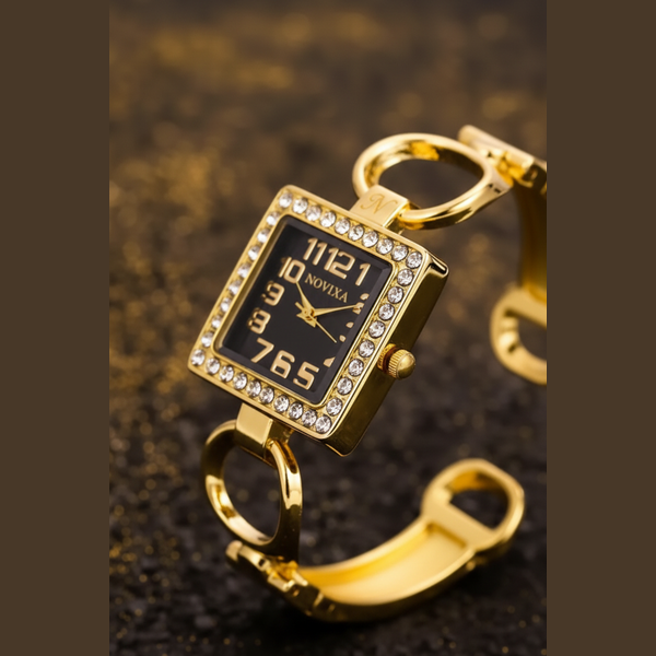 Women’s Gold Square Bracelet Watch Quartz Stainless Steel