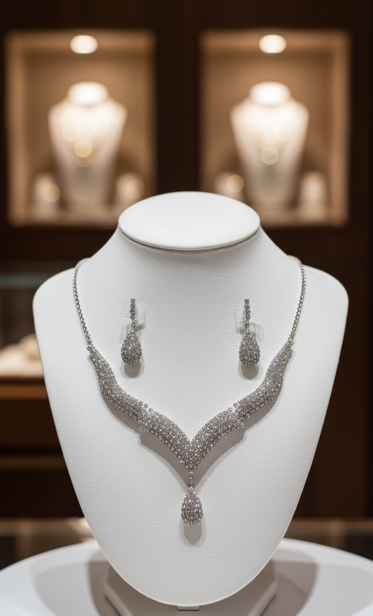 NOVIXA™ Love Drop Necklace &amp Earrings Set