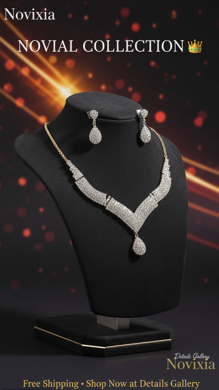 NOVIXA™ Love Drop Necklace &amp Earrings Set