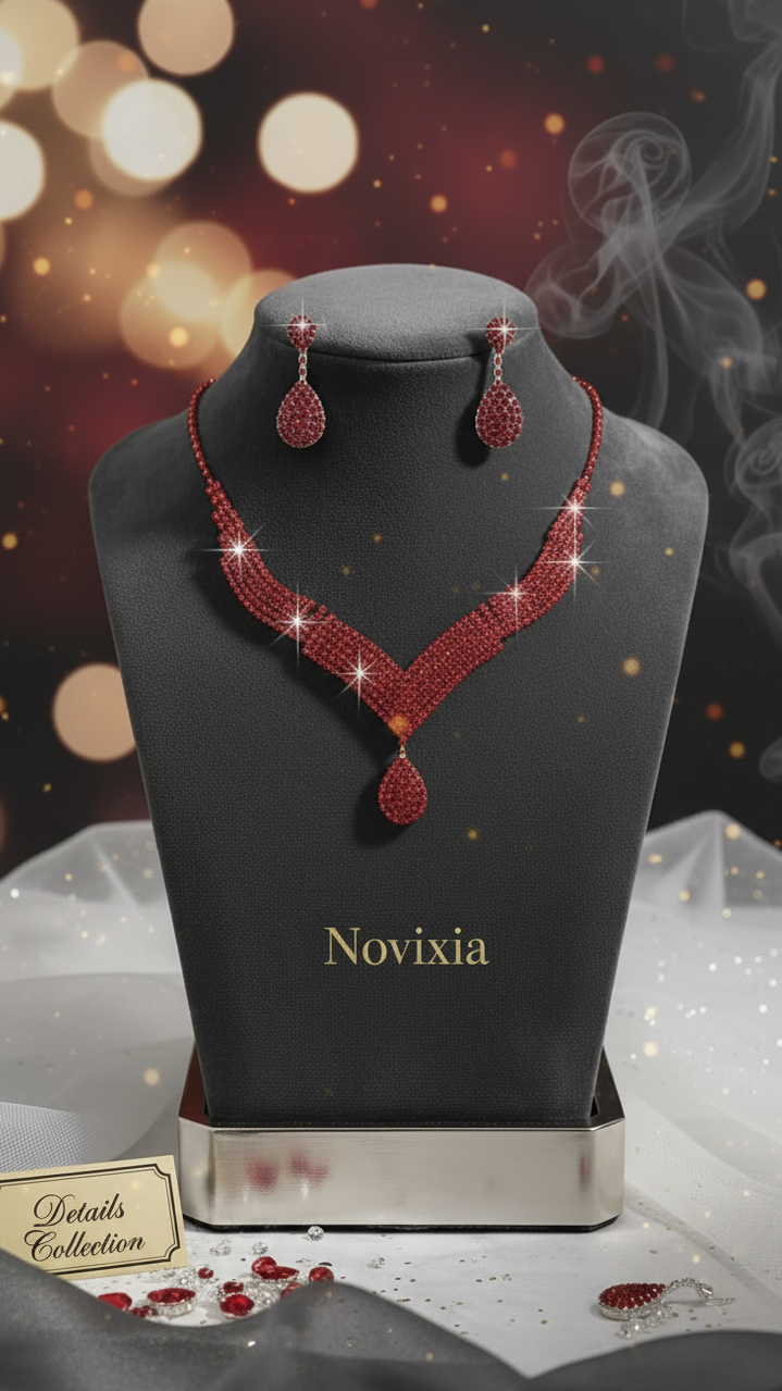 NOVIXA™ Love Drop Necklace &amp Earrings Set