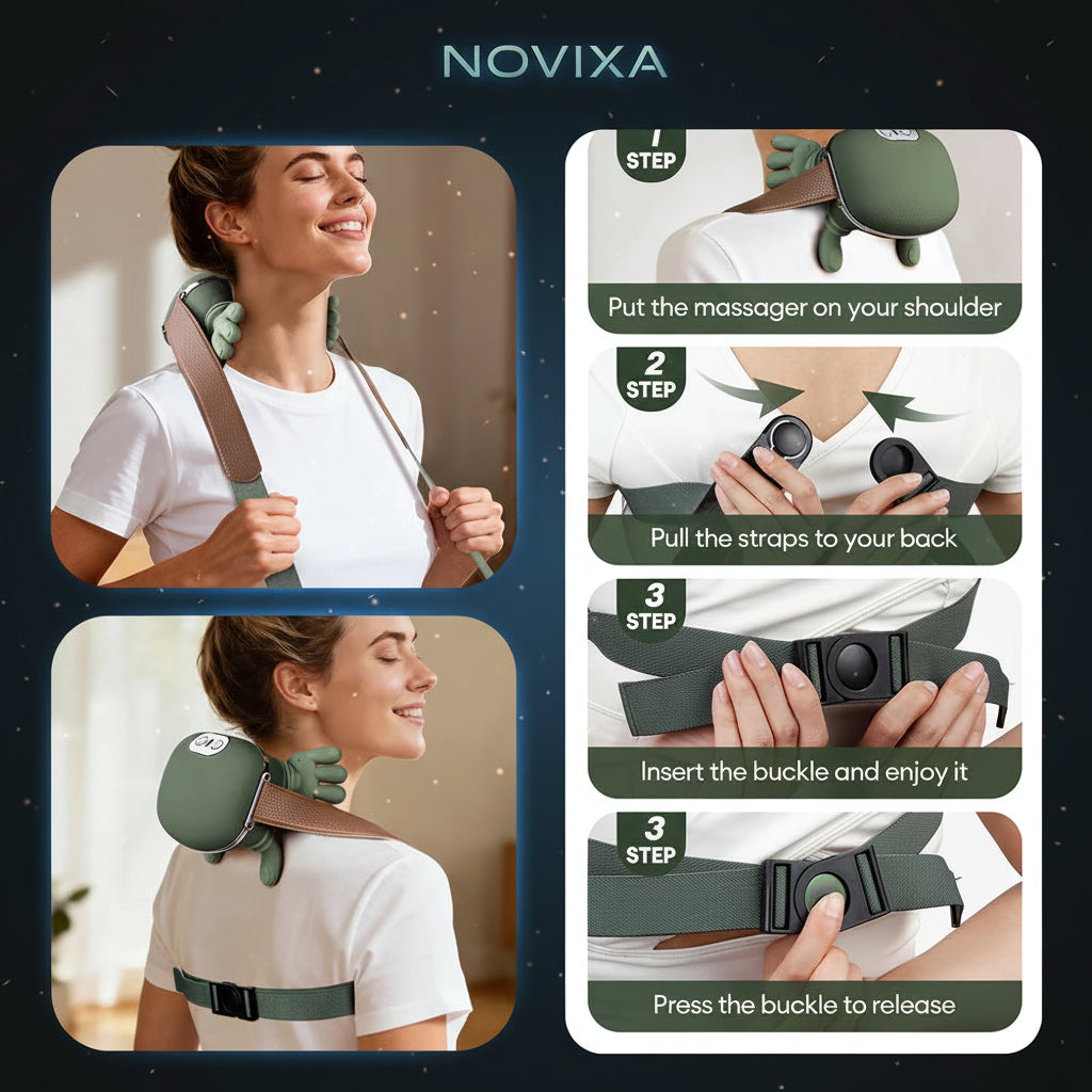 4D Neck And Shoulder Massager – Wireless Finger Kneading