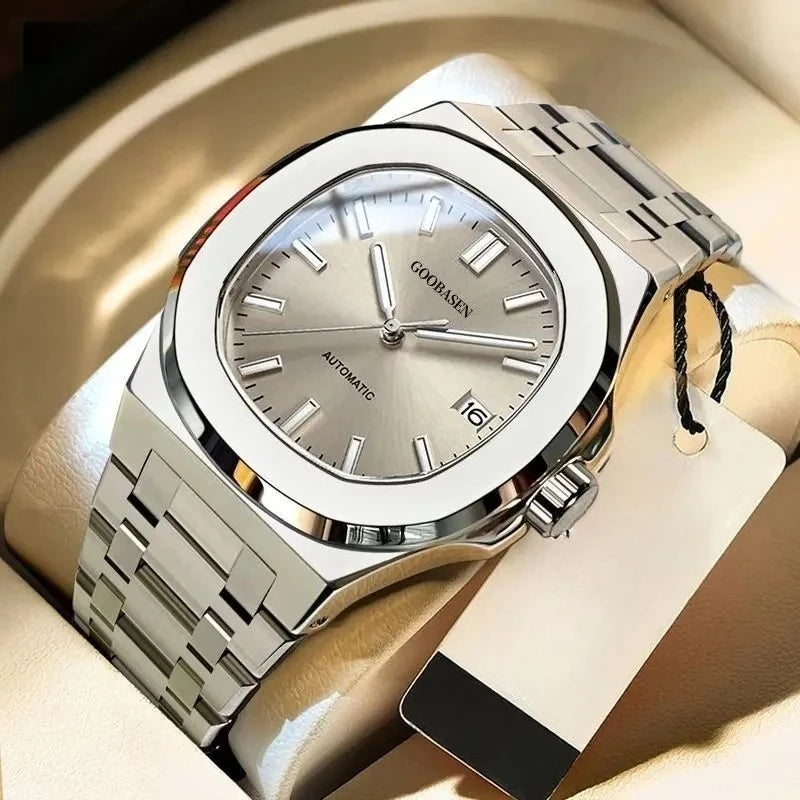 Men's Automatic Style Watch With Luminous Dial Stainless Steel