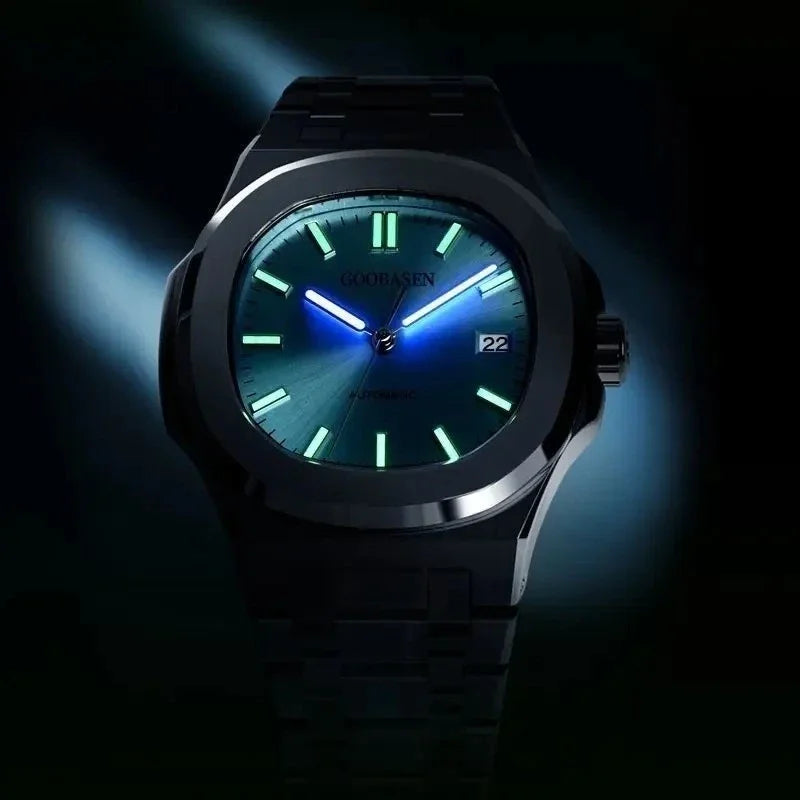 Men's Automatic Style Watch With Luminous Dial Stainless Steel