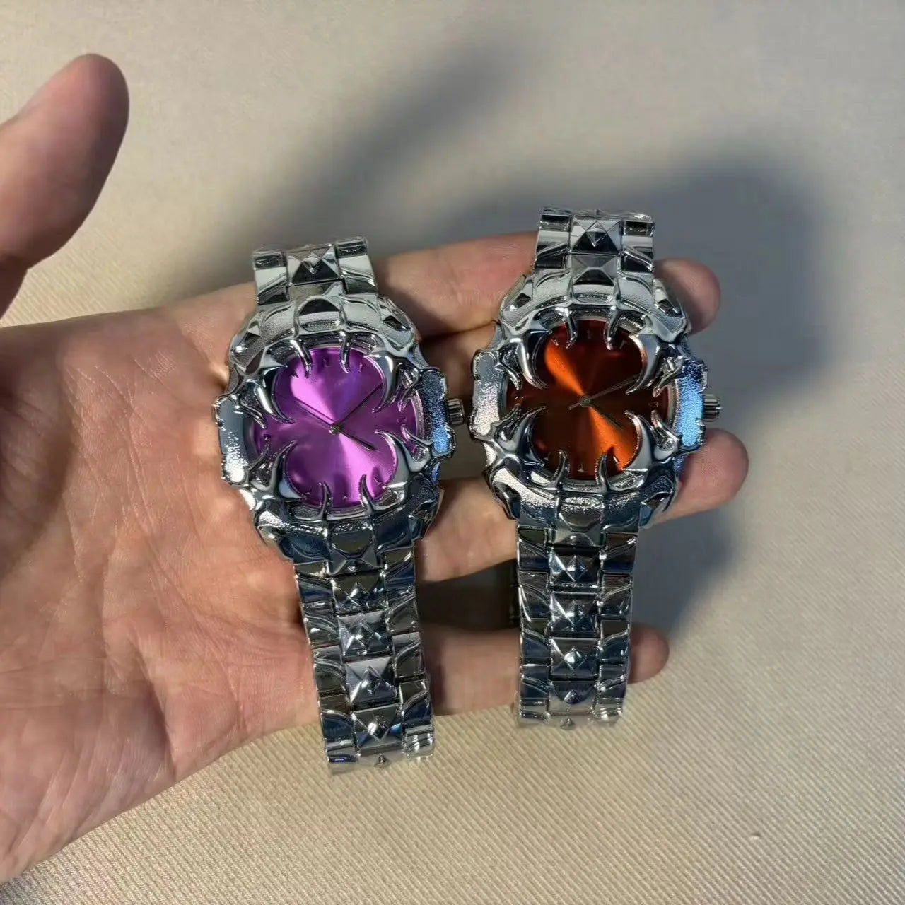 DENVOSI Y2K Gothic Claw Watch — Detachable Dial, Luminous Hands, 3Bar Water Resistant