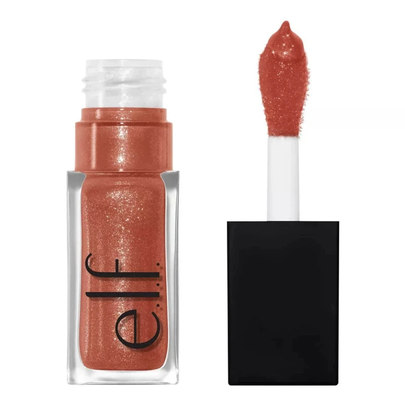 Elf New Glow Reviver Lip Gloss Candy Divine Wine Tinted Lightweight Moisturizing Nutritious Lip Oil Plump Lip Makeup Cosmetics