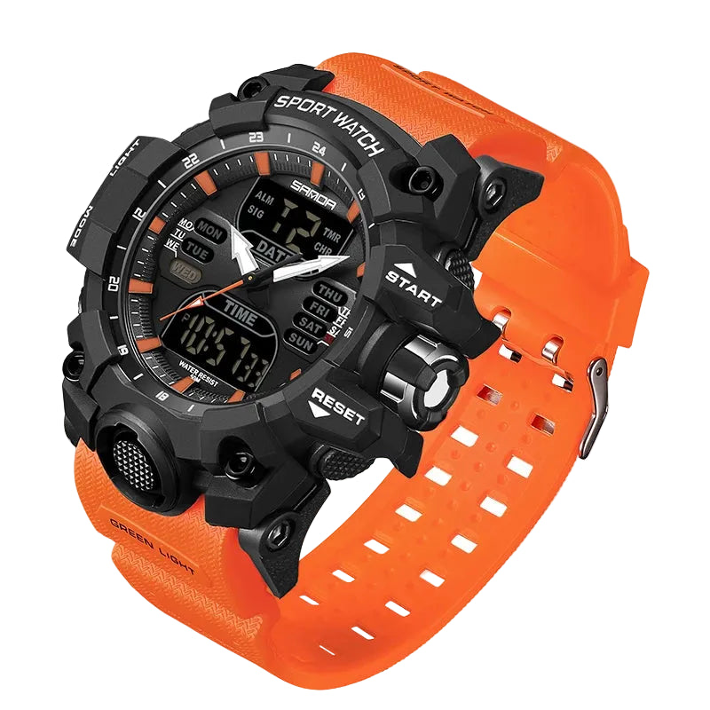Men's Digital Sport Watch Analog Display 50M Waterproof