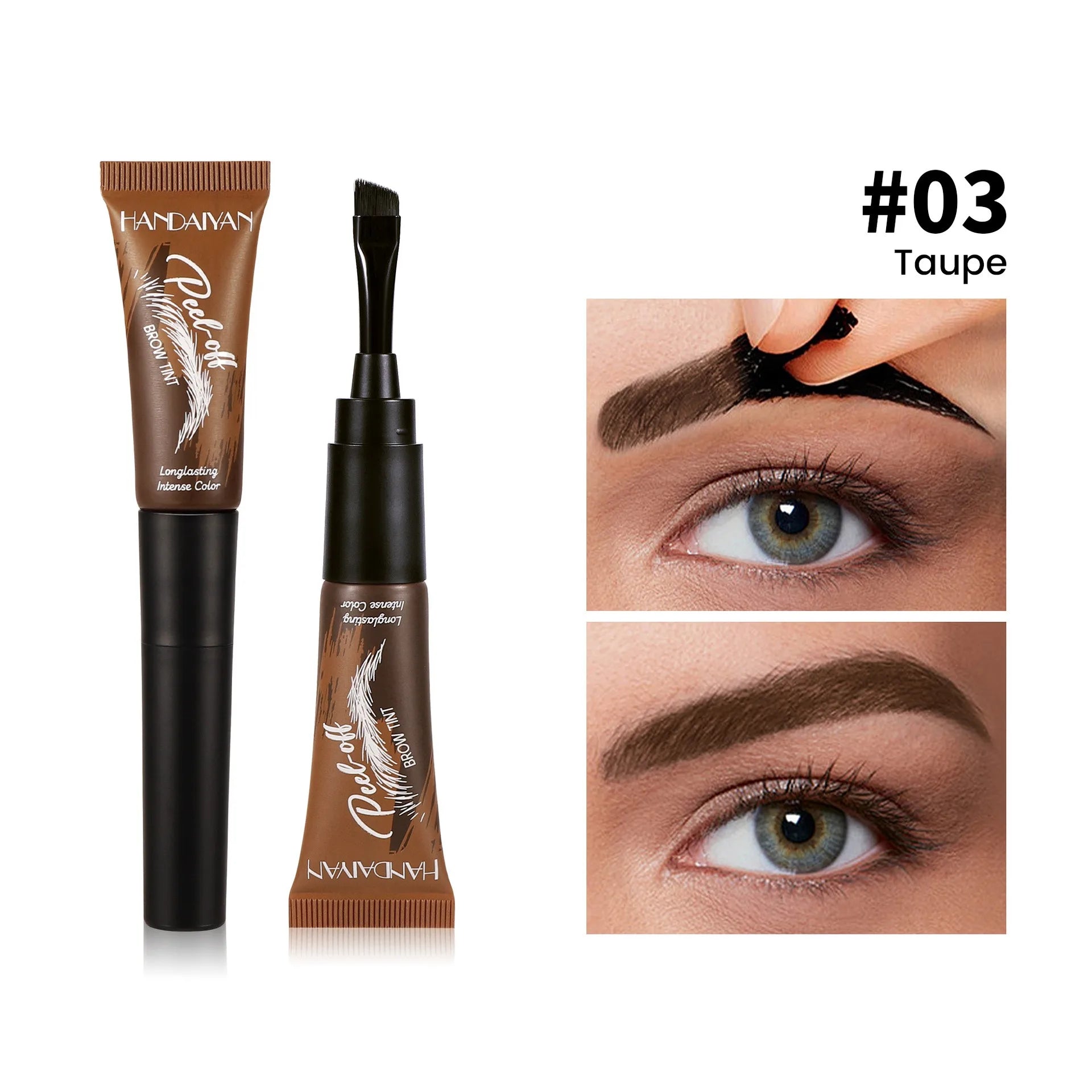 5 Color Peel-off Eyebrow Gel Cream Quick-Drying Lasting Tearing Eyebrow Dye Glue Waterproof Brow Tattoo Eyebrow Enhancer Tint