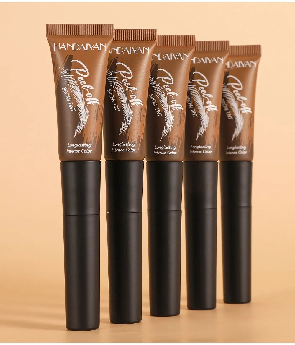 5 Color Peel-off Eyebrow Gel Cream Quick-Drying Lasting Tearing Eyebrow Dye Glue Waterproof Brow Tattoo Eyebrow Enhancer Tint