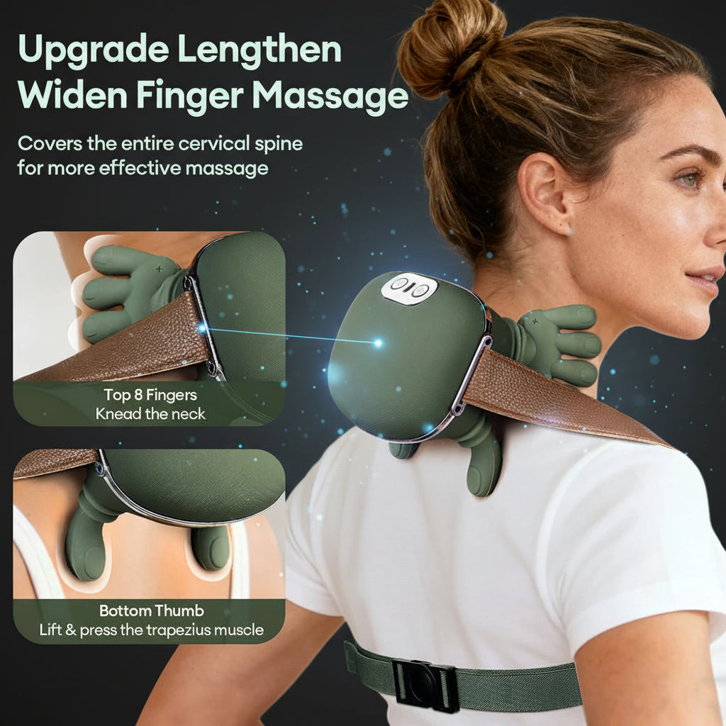 4D Neck And Shoulder Massager – Wireless Finger Kneading