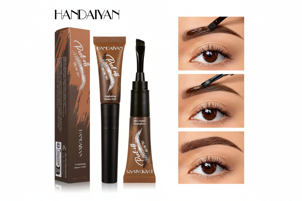 5 Color Peel-off Eyebrow Gel Cream Quick-Drying Lasting Tearing Eyebrow Dye Glue Waterproof Brow Tattoo Eyebrow Enhancer Tint