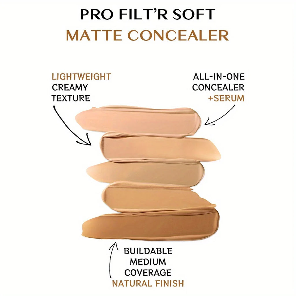 2Pcs Full Coverage Waterproof Liquid Foundation&Black Triangular Powder Puff-LongLasting Matte Finish Dark Circle&Blemish Cover