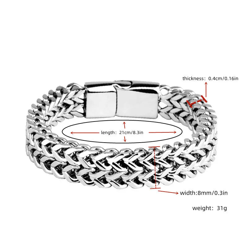 Stainless Steel Magnetic Buckle Bracelet