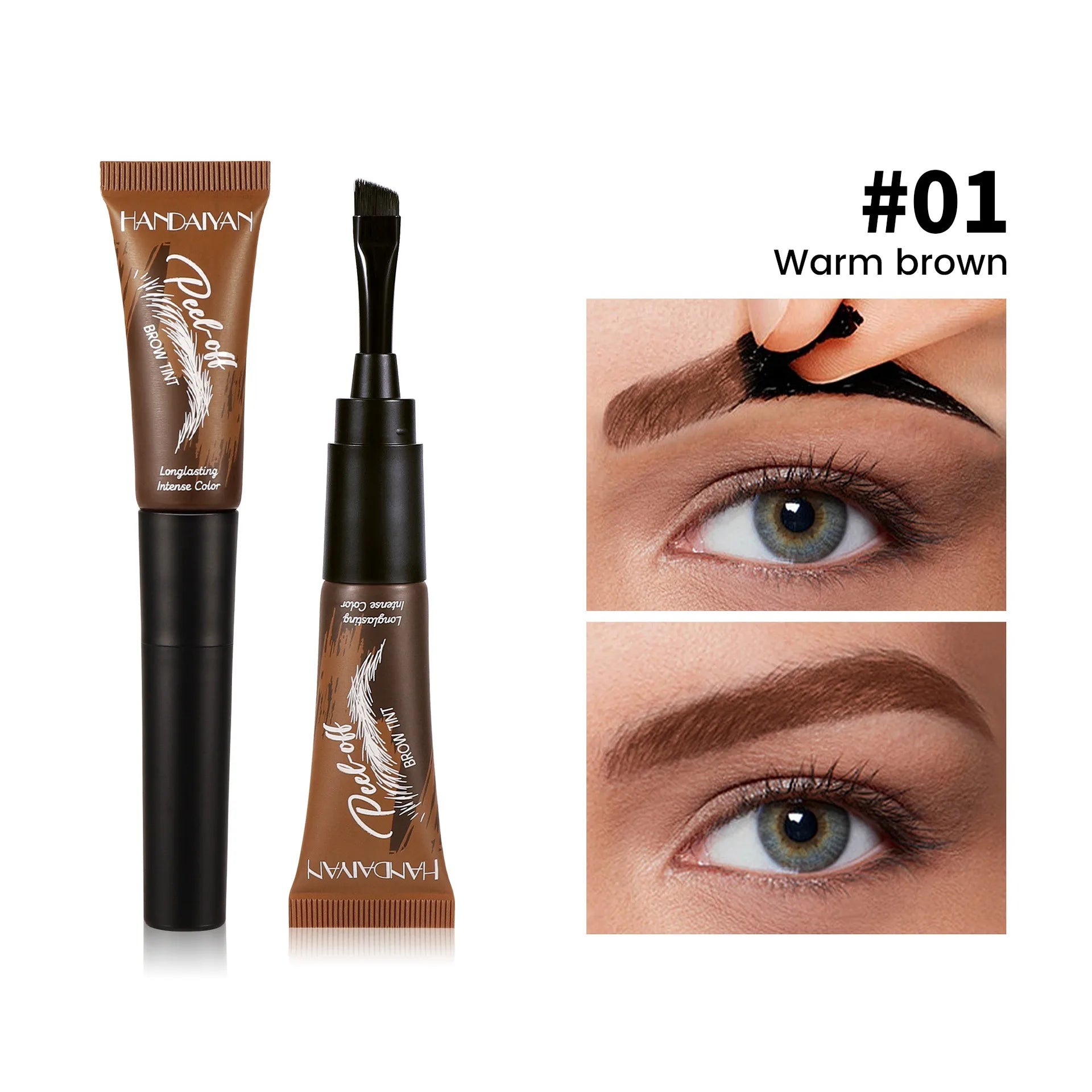 5 Color Peel-off Eyebrow Gel Cream Quick-Drying Lasting Tearing Eyebrow Dye Glue Waterproof Brow Tattoo Eyebrow Enhancer Tint