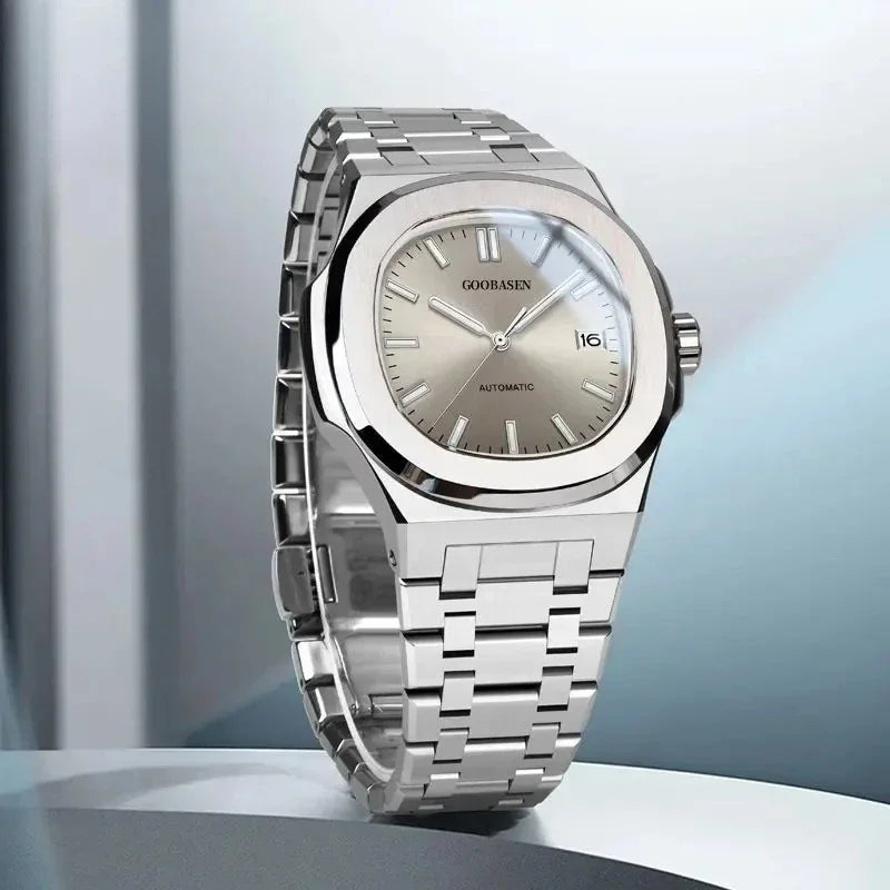 Men's Automatic Style Watch With Luminous Dial Stainless Steel