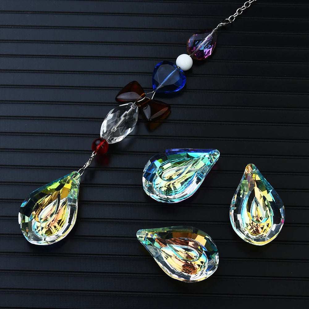 50mm Crystal Prism Suncatcher Pendant — Rainbow Light Home Décor