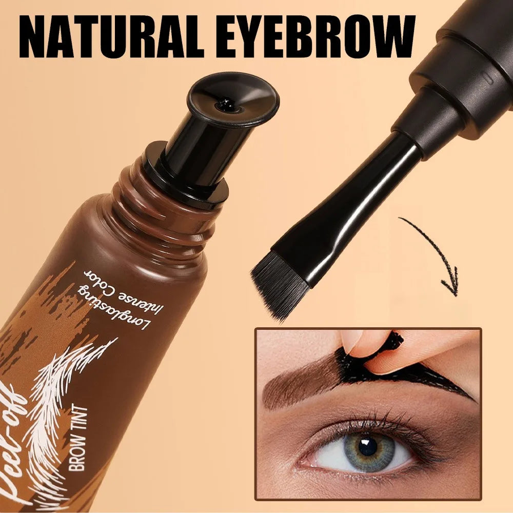 5 Color Peel-off Eyebrow Gel Cream Quick-Drying Lasting Tearing Eyebrow Dye Glue Waterproof Brow Tattoo Eyebrow Enhancer Tint
