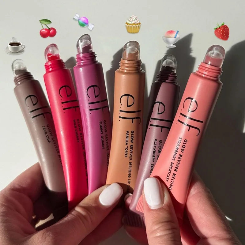 Elf Lip Balm Tinted Lip Gloss Lightweight Hydrating Nourishing Repairing Improve Lip Lines Dryness Create Naturally Plump Lips