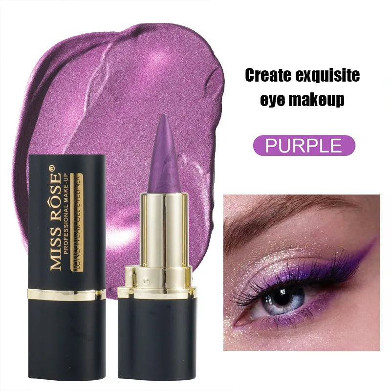 Miss Rose Matte Eyeliner Eyeshadow Lip Liner Set - 4 Shades Long-Lasting Smooth Glide for Halloween Party Makeup