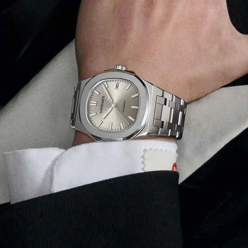Men's Automatic Style Watch With Luminous Dial Stainless Steel