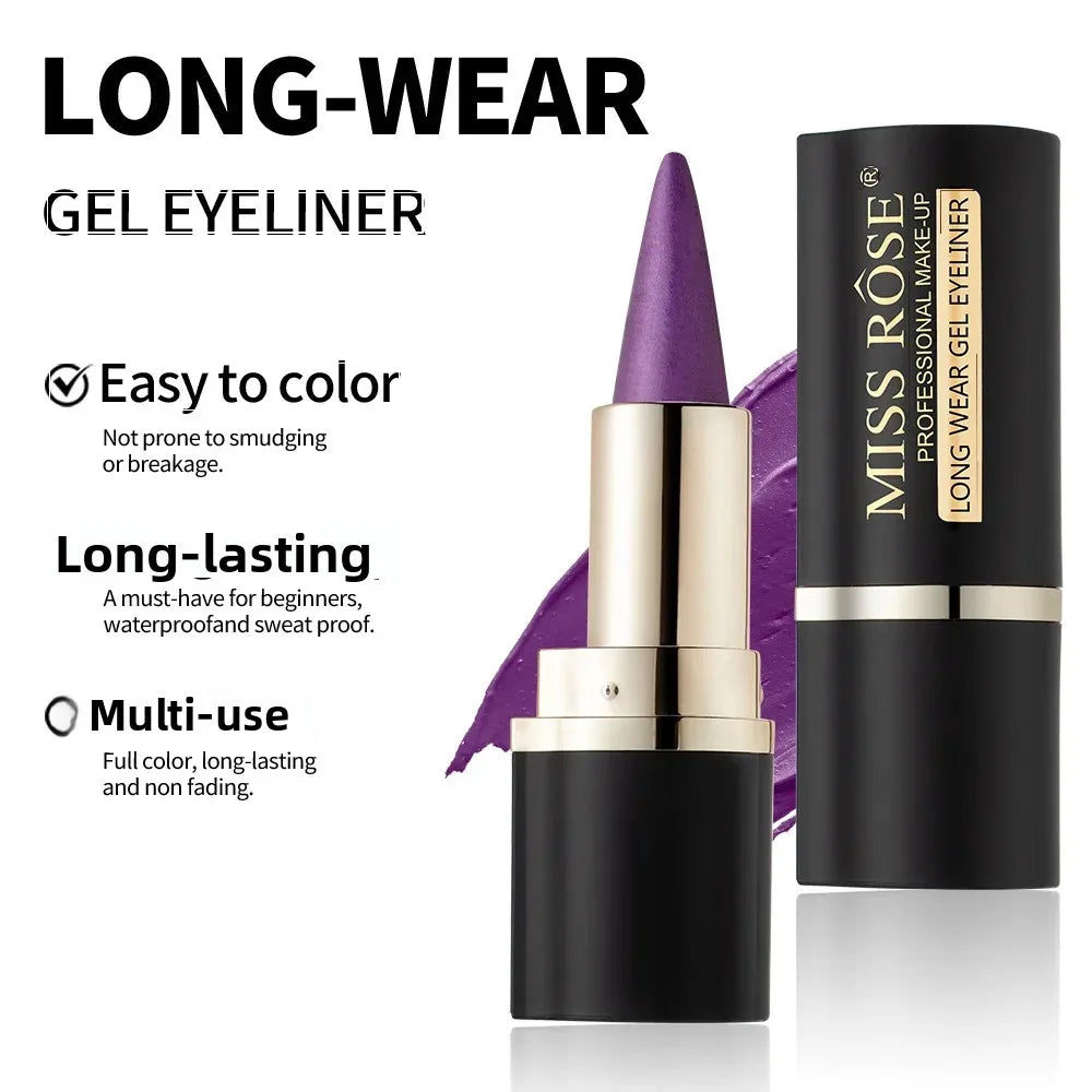 Miss Rose Matte Eyeliner Eyeshadow Lip Liner Set - 4 Shades Long-Lasting Smooth Glide for Halloween Party Makeup