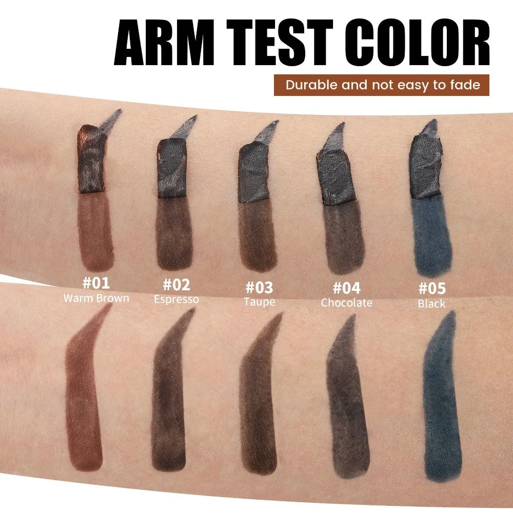 5 Color Peel-off Eyebrow Gel Cream Quick-Drying Lasting Tearing Eyebrow Dye Glue Waterproof Brow Tattoo Eyebrow Enhancer Tint
