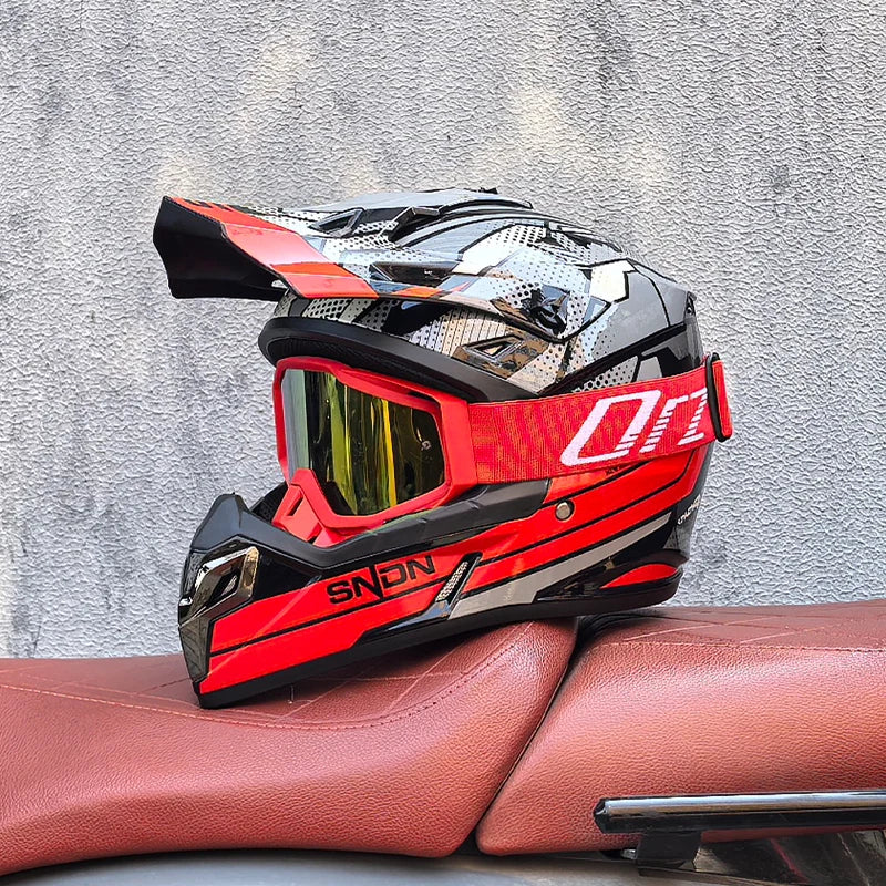 DOT Motocross Motorcycle Helmet for Adult Riders