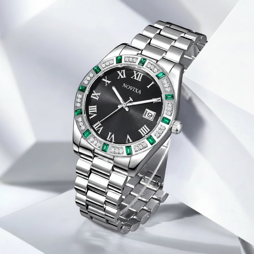 Men's Stainless Steel Business Watch Gift Box Set