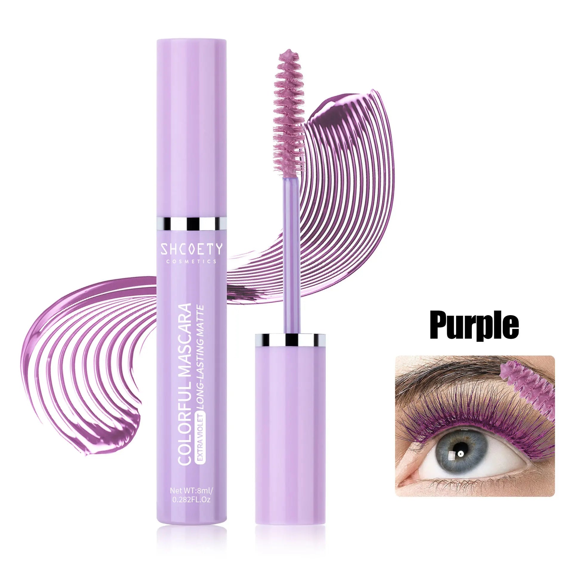 Blue 5D Curling Thick Mascara Long-wearing Waterproof Colorful Fast Dry Eyelash Extension Eye Lashes Christmas Stage Makeup