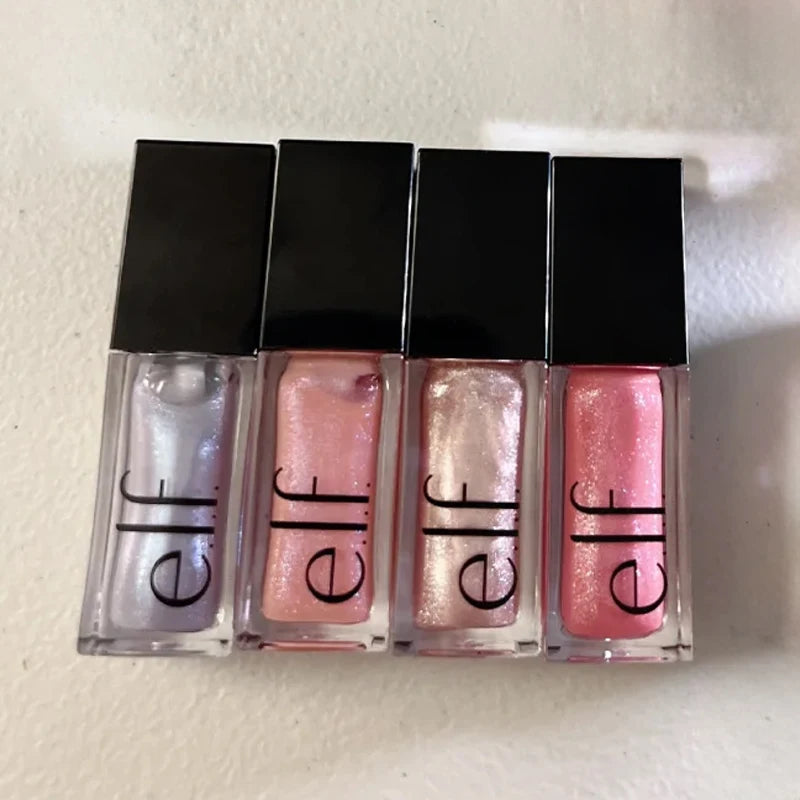 Elf New Glow Reviver Lip Gloss Candy Divine Wine Tinted Lightweight Moisturizing Nutritious Lip Oil Plump Lip Makeup Cosmetics