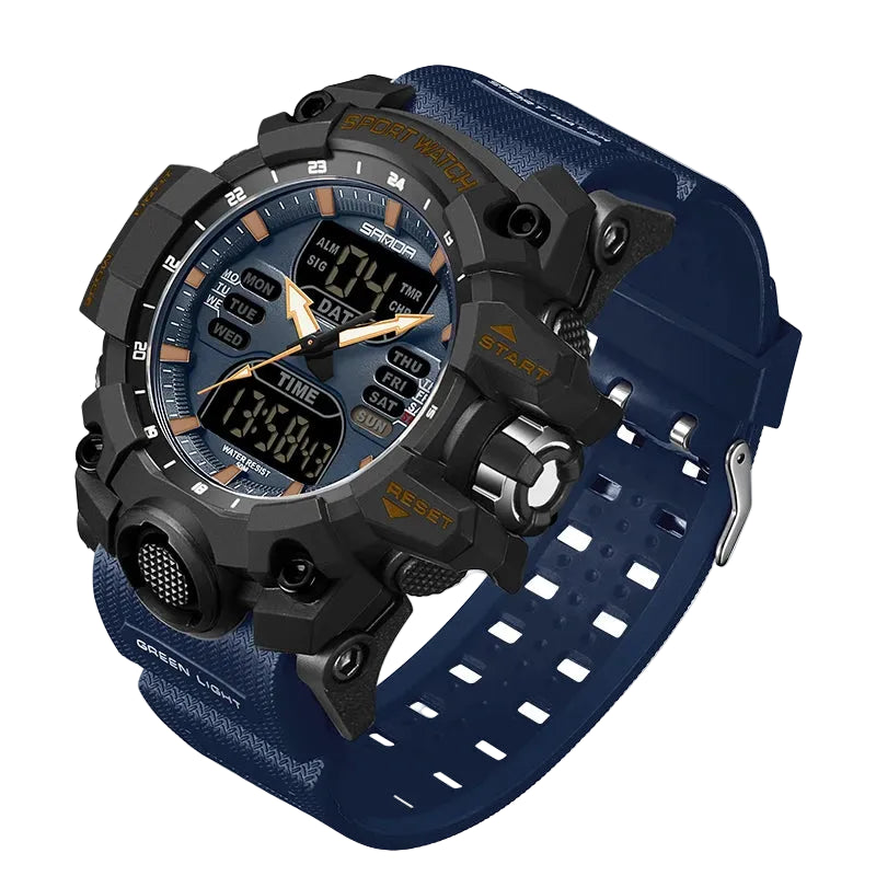 Men's Digital Sport Watch Analog Display 50M Waterproof