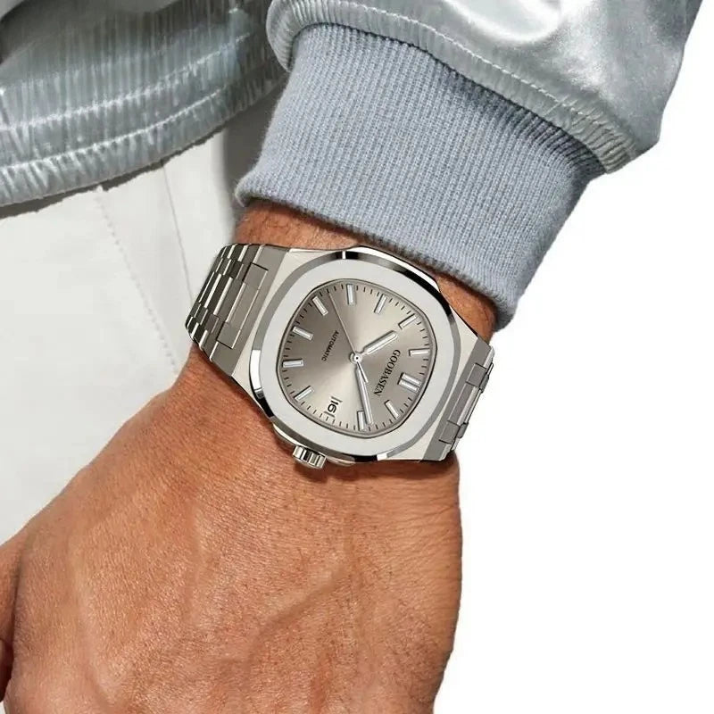 Men's Automatic Style Watch With Luminous Dial Stainless Steel