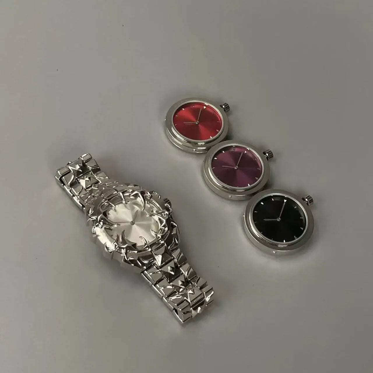 DENVOSI Y2K Gothic Claw Watch — Detachable Dial, Luminous Hands, 3Bar Water Resistant