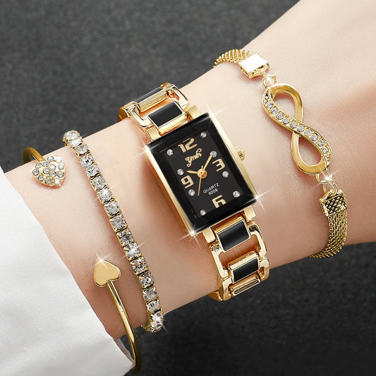 NOVIXA™ Luxury 4-Piece Watch & Bracelet Set