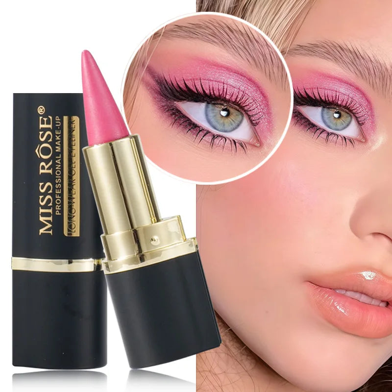 Miss Rose Matte Eyeliner Eyeshadow Lip Liner Set - 4 Shades Long-Lasting Smooth Glide for Halloween Party Makeup
