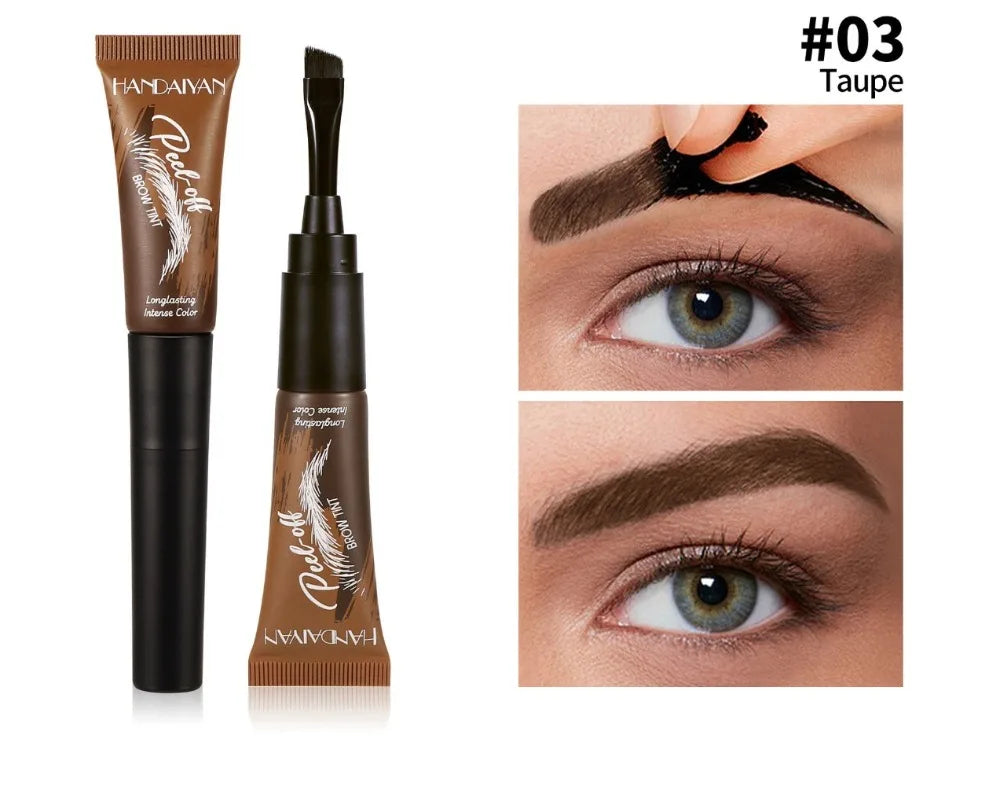 5 Color Peel-off Eyebrow Gel Cream Quick-Drying Lasting Tearing Eyebrow Dye Glue Waterproof Brow Tattoo Eyebrow Enhancer Tint