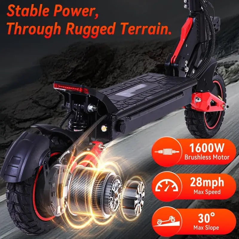 1600W Folding Electric Scooter With Seat – Off-Road 32 mph