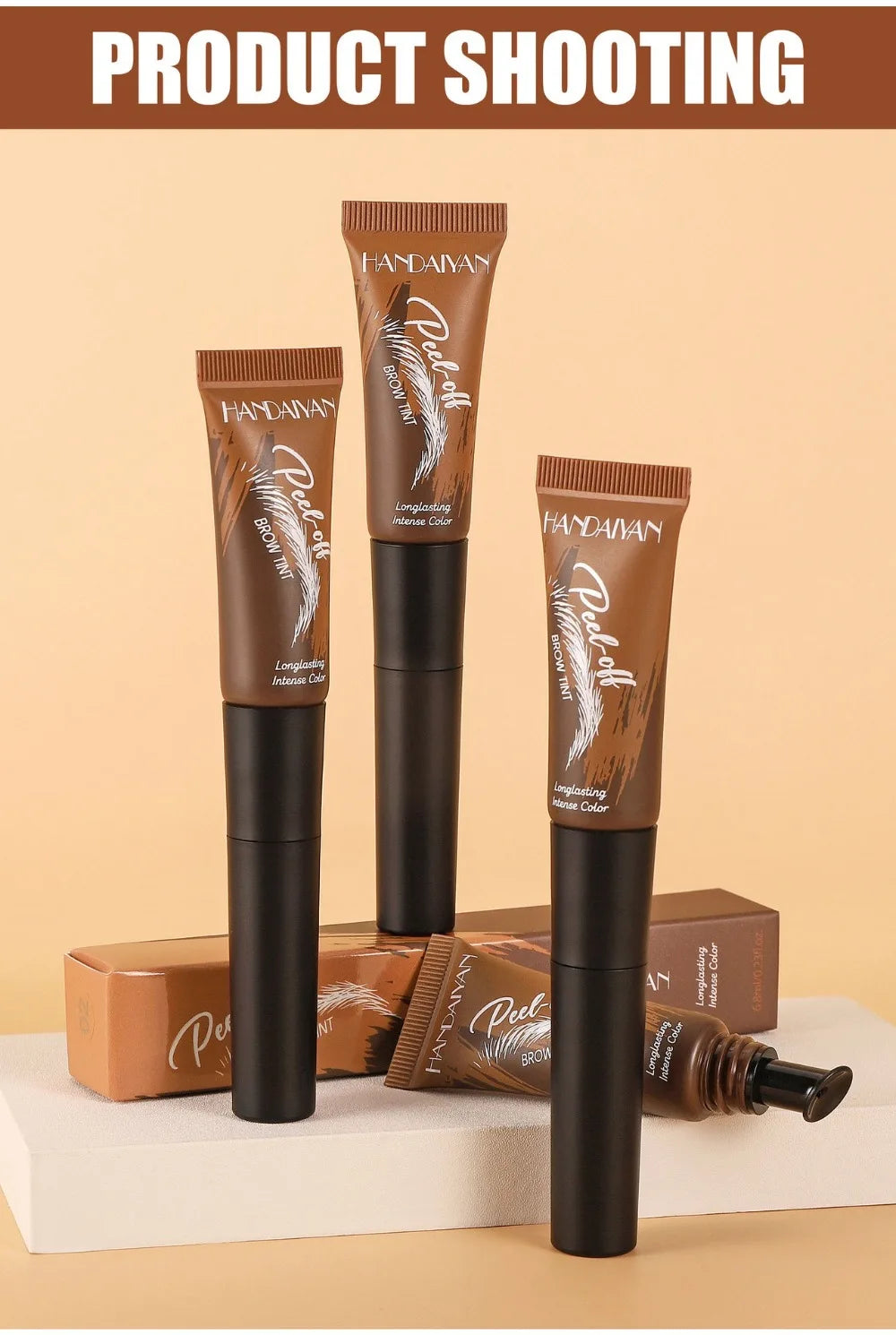 5 Color Peel-off Eyebrow Gel Cream Quick-Drying Lasting Tearing Eyebrow Dye Glue Waterproof Brow Tattoo Eyebrow Enhancer Tint