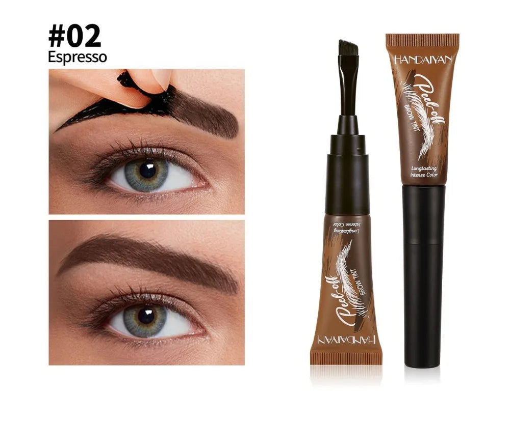 5 Color Peel-off Eyebrow Gel Cream Quick-Drying Lasting Tearing Eyebrow Dye Glue Waterproof Brow Tattoo Eyebrow Enhancer Tint