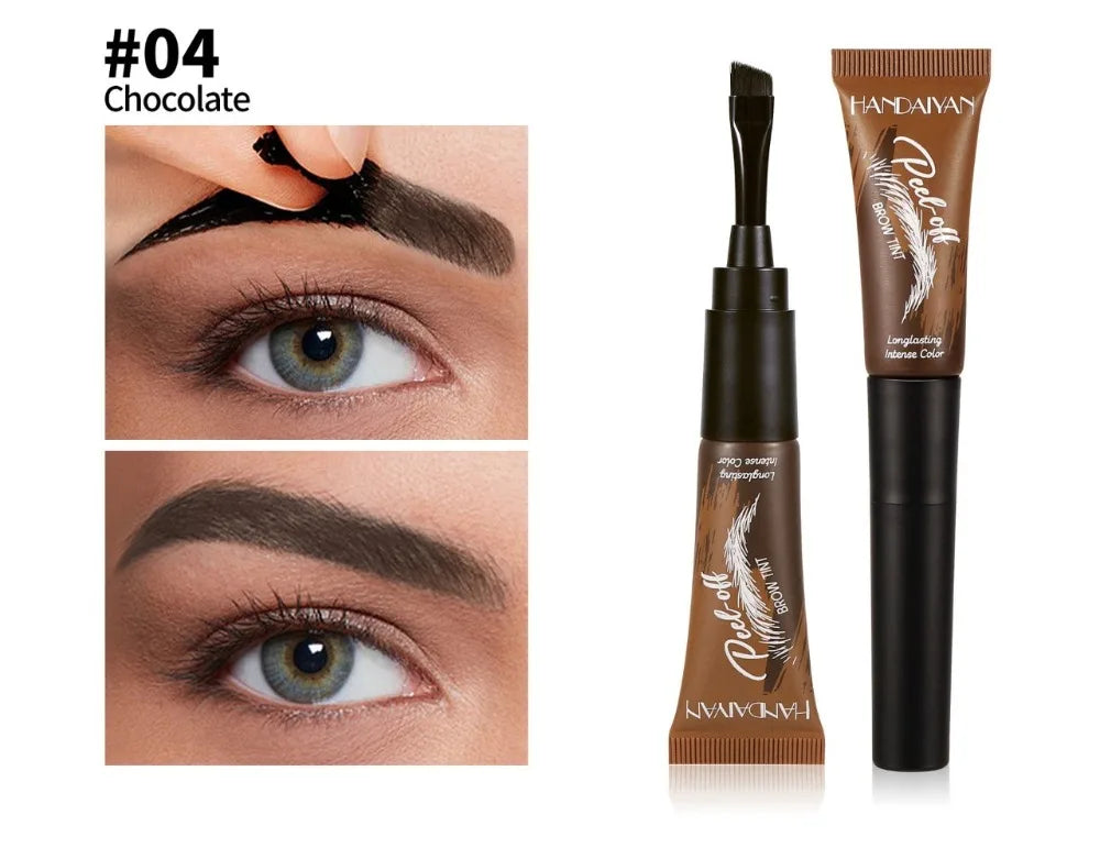 5 Color Peel-off Eyebrow Gel Cream Quick-Drying Lasting Tearing Eyebrow Dye Glue Waterproof Brow Tattoo Eyebrow Enhancer Tint