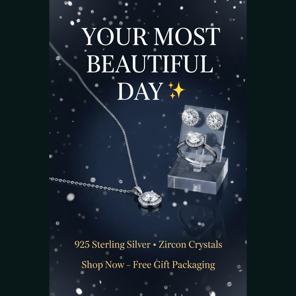 Crystal Drop Bridal Jewelry Set – 925 Sterling Silver & Zircon NOVIXA Jewelry Set