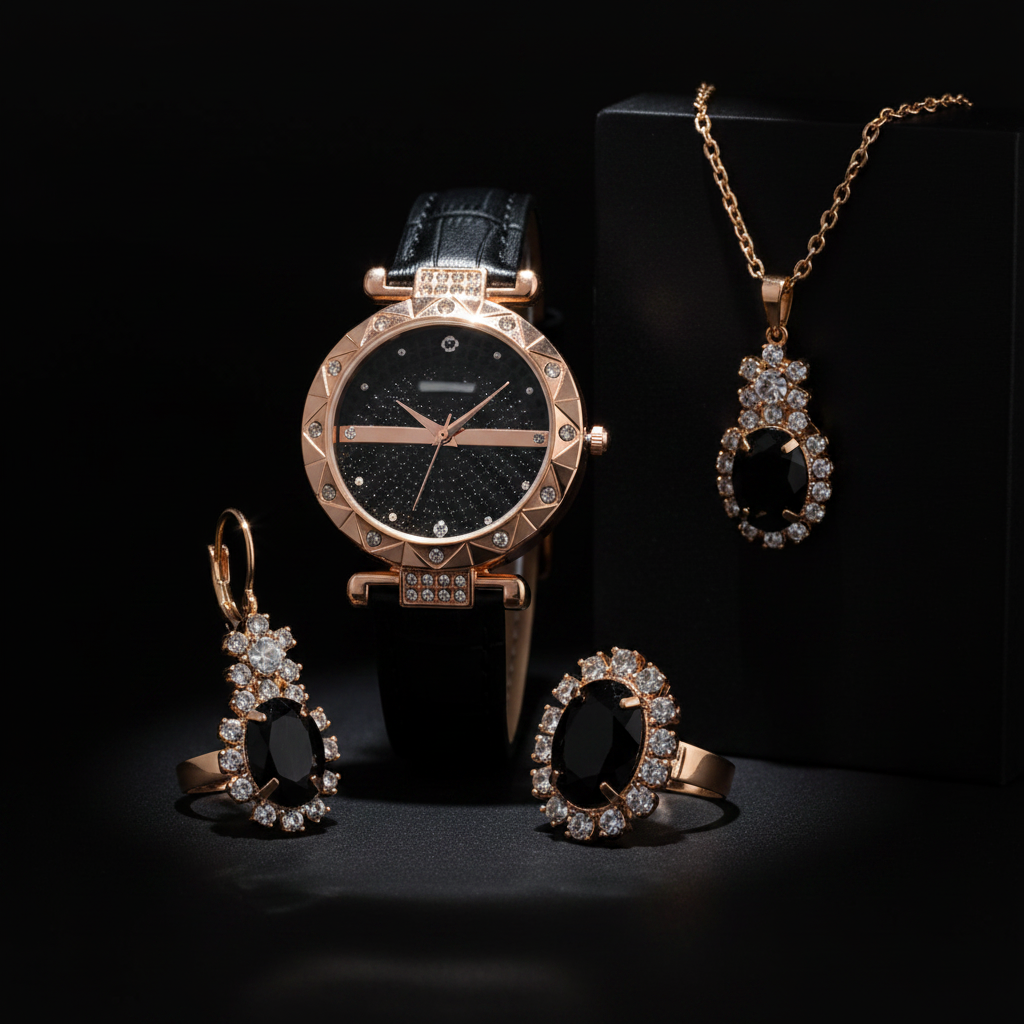 Jewelry Set - Dramatic Black