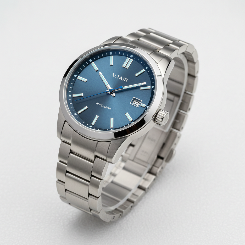 Silver Blue Watch