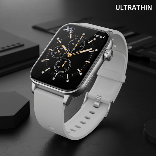 Ultra Thin Smartwatch White Hero
